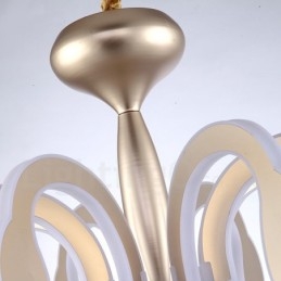 Lampadario moderno contemporaneo dimmerabile a 8 luci in acciaio e acrilico