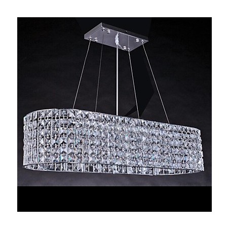 Lampadario contemporaneo in cristallo cromato