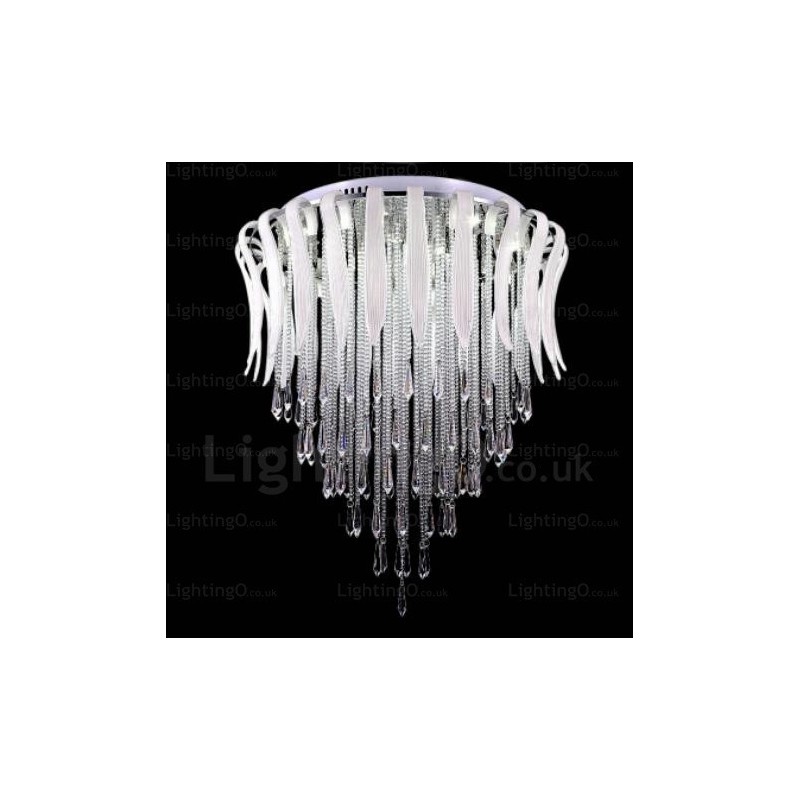 Lampadario moderno contemporaneo 12 luci in cristallo Ø 60 cm H 78 cm