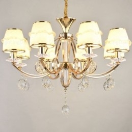 Lampadario nordico a 6 luci con paralumi in vetro E14