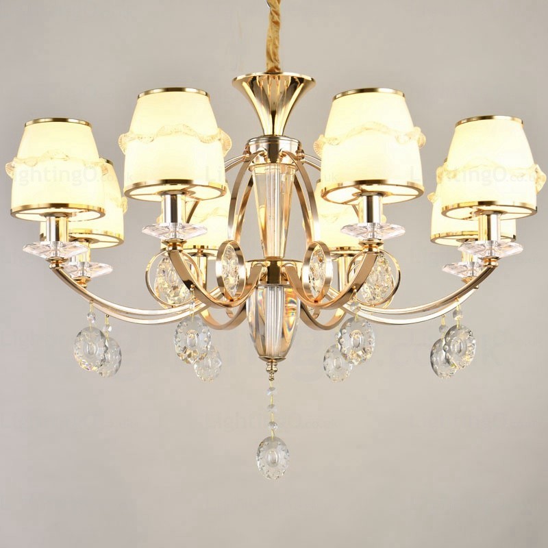 Lampadario nordico a 6 luci con paralumi in vetro E14