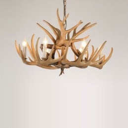 Lampadario vintage retrò a 6 luci E14, diametro 56 cm