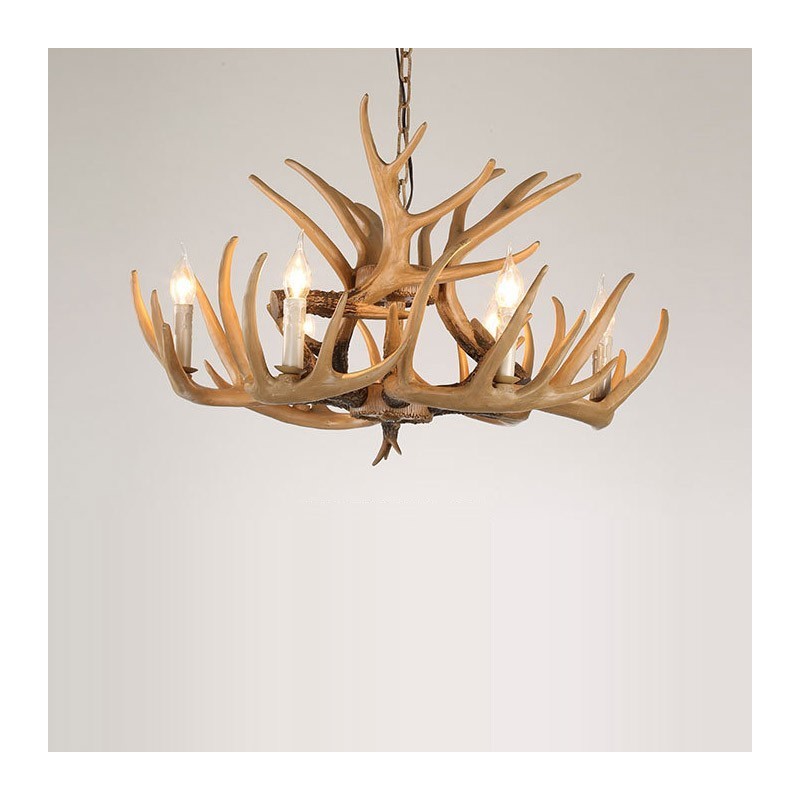 Lampadario vintage retrò a 6 luci E14, diametro 56 cm