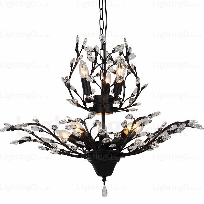 Lampadario rustico country 8 luci E14 Ø 78 cm H 55 cm