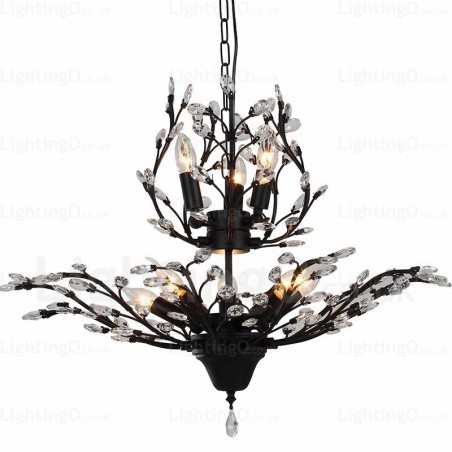 Lampadario rustico country 8 luci E14 Ø 78 cm H 55 cm