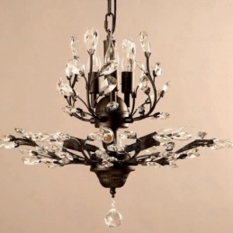 Lampadario rustico country 8 luci E14 Ø 78 cm H 55 cm