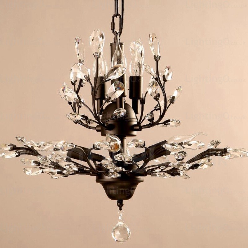 Lampadario rustico country 8 luci E14 Ø 78 cm H 55 cm