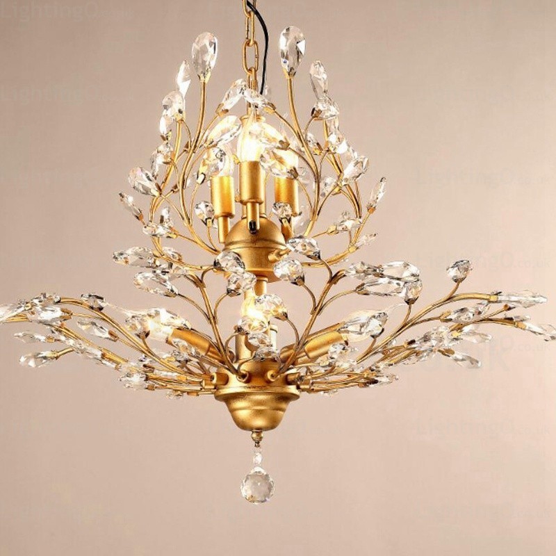 Lampadario rustico country 8 luci E14 Ø 78 cm H 55 cm