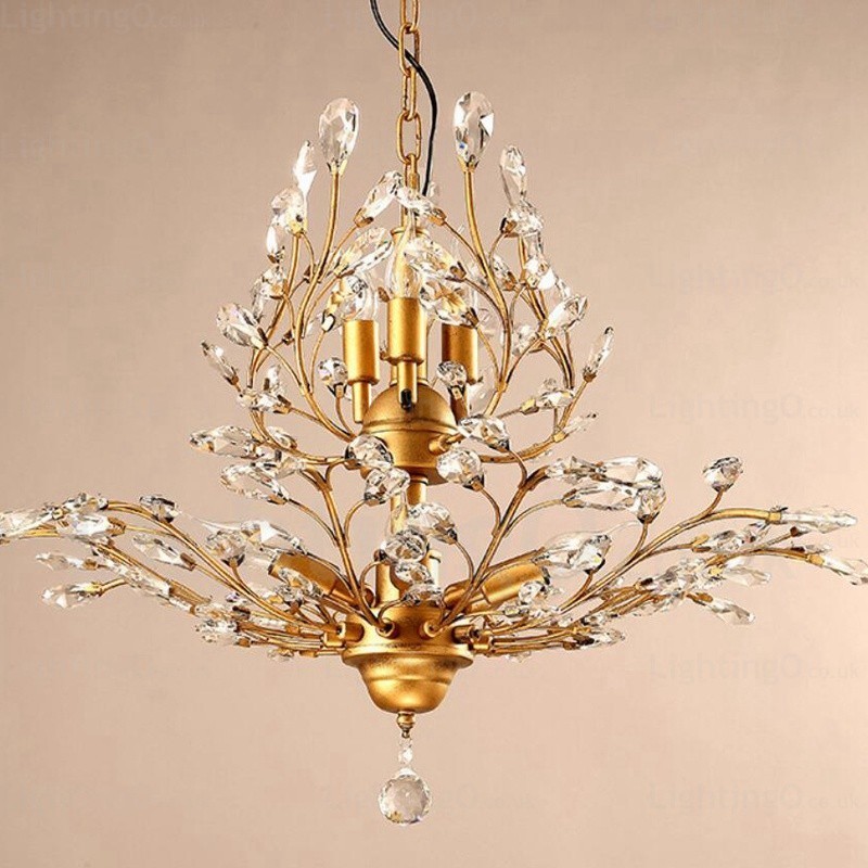Lampadario rustico country 8 luci E14 Ø 78 cm H 55 cm