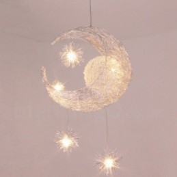 Lampada a sospensione moderna contemporanea 5 luci G4 Ø 40 cm