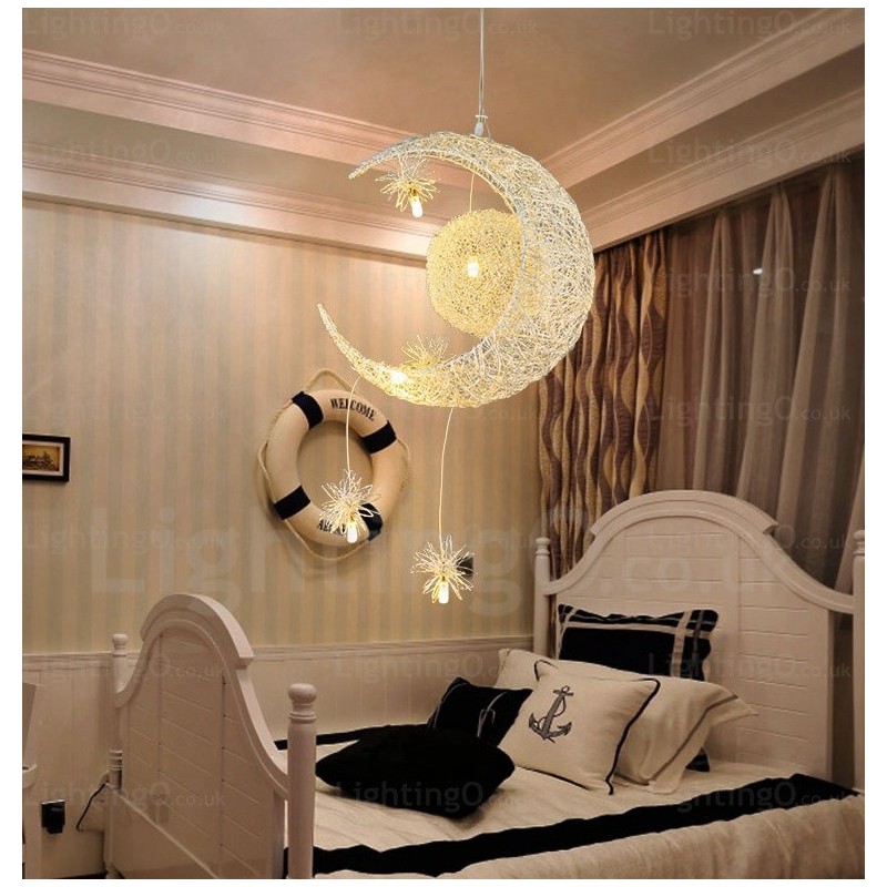Lampada a sospensione moderna contemporanea 5 luci G4 Ø 40 cm