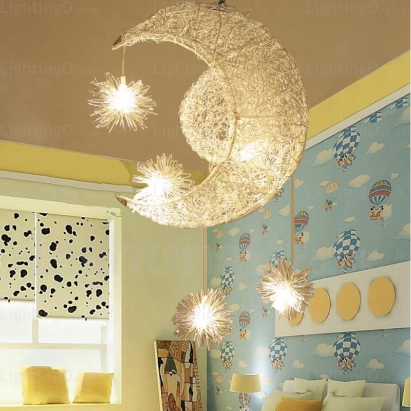 Lampada a sospensione moderna contemporanea 5 luci G4 Ø 40 cm