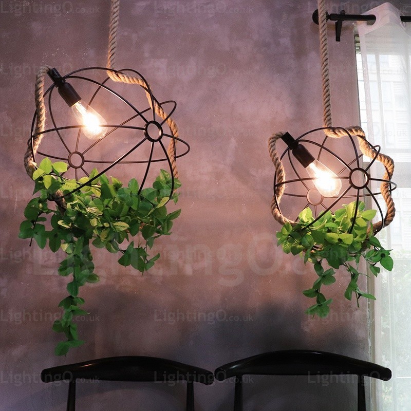 Lampada a sospensione vintage rustica 1 luce E27 Ø33 cm