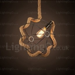 Lampada a sospensione vintage rustica 1 luce E27 Ø33 cm