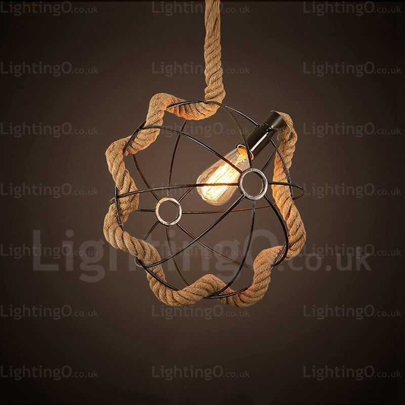 Lampada a sospensione vintage rustica 1 luce E27 Ø33 cm