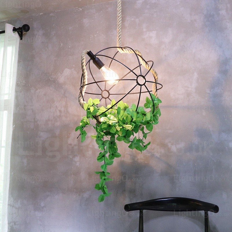 Lampada a sospensione vintage rustica 1 luce E27 Ø33 cm
