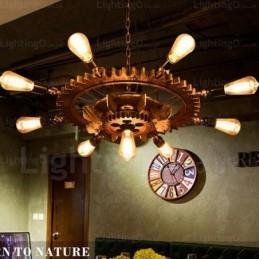 Lampada a sospensione vintage retrò 9 luci E27 60 cm