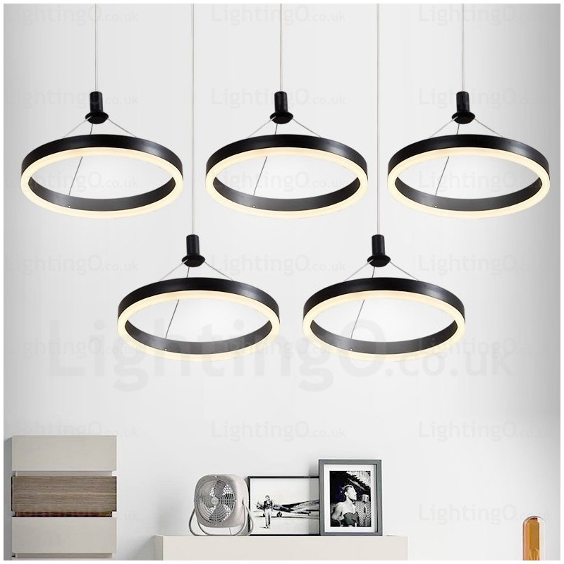 Lampada a sospensione moderna 1 luce con paralume in acrilico, diametro 30 cm