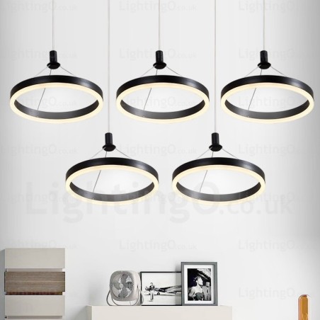 Lampada a sospensione moderna 1 luce con paralume in acrilico, diametro 30 cm