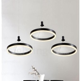 Lampada a sospensione moderna 1 luce con paralume in acrilico, diametro 30 cm
