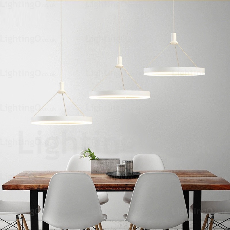 Lampada a sospensione moderna 1 luce con paralume in acrilico, diametro 30 cm