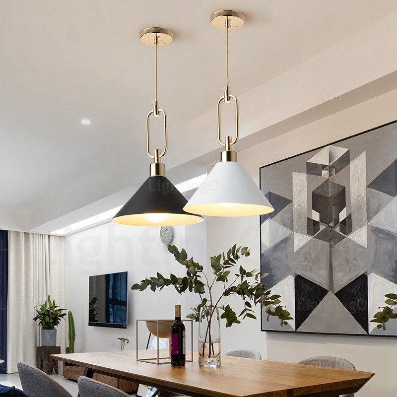 Lampada a sospensione moderna nordica 1 luce con paralume in acciaio inox E27