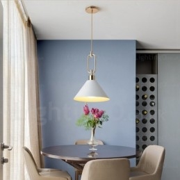 Lampada a sospensione moderna nordica 1 luce con paralume in acciaio inox E27