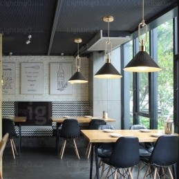 Lampada a sospensione moderna nordica 1 luce con paralume in acciaio inox E27