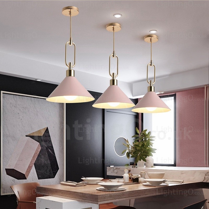 Lampada a sospensione moderna nordica 1 luce con paralume in acciaio inox E27