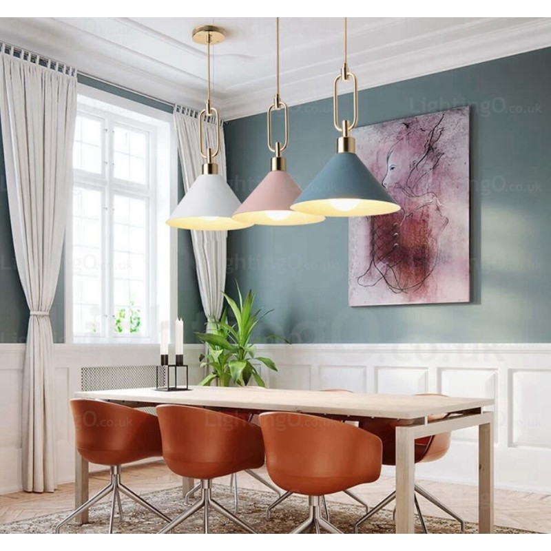 Lampada a sospensione moderna nordica 1 luce con paralume in acciaio inox E27