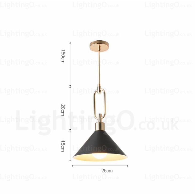 Lampada a sospensione moderna nordica 1 luce con paralume in acciaio inox E27
