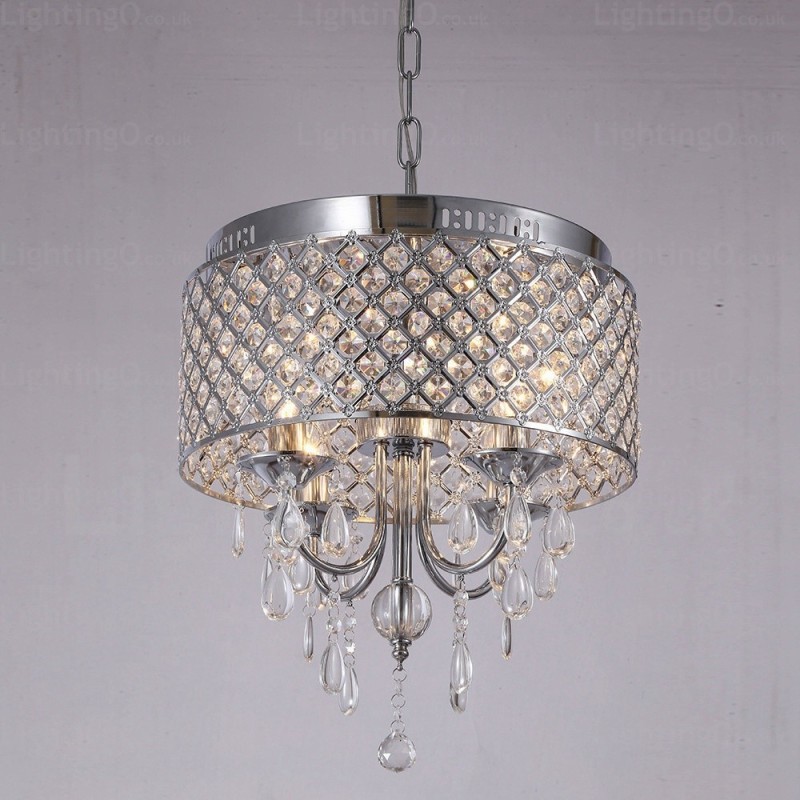 Lampada a sospensione contemporanea 1 luce con paralume in cristallo E14 Ø40 cm H45 cm
