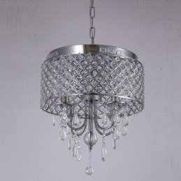 Lampada a sospensione contemporanea 1 luce con paralume in cristallo E14 Ø40 cm H45 cm