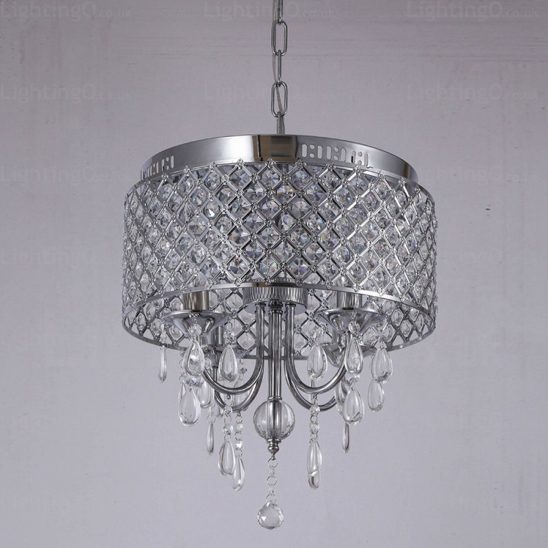 Lampada a sospensione contemporanea 1 luce con paralume in cristallo E14 Ø40 cm H45 cm