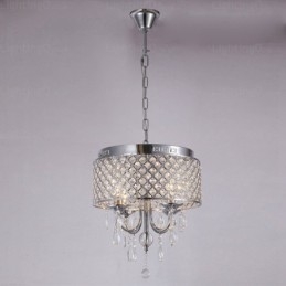 Lampada a sospensione contemporanea 1 luce con paralume in cristallo E14 Ø40 cm H45 cm
