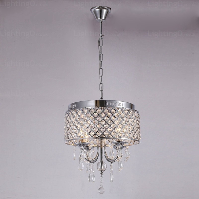 Lampada a sospensione contemporanea 1 luce con paralume in cristallo E14 Ø40 cm H45 cm