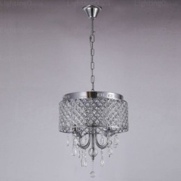 Lampada a sospensione contemporanea 1 luce con paralume in cristallo E14 Ø40 cm H45 cm