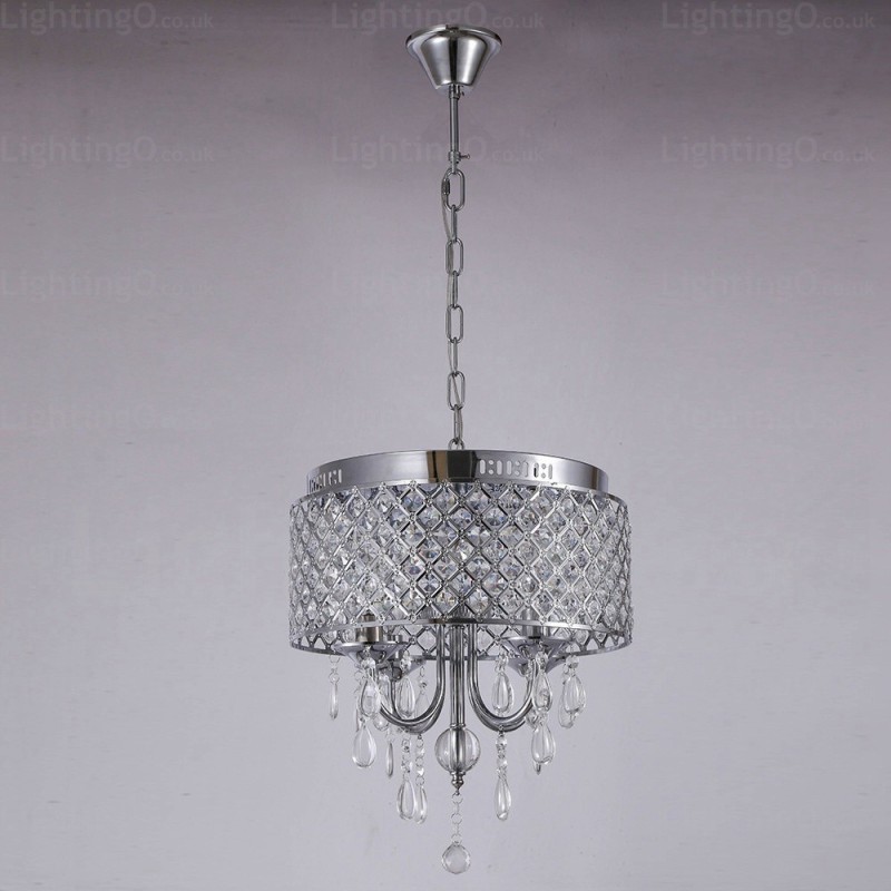 Lampada a sospensione contemporanea 1 luce con paralume in cristallo E14 Ø40 cm H45 cm