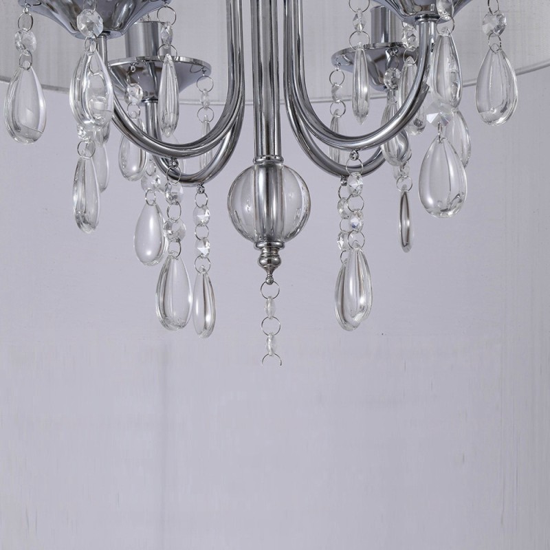 Lampada a sospensione contemporanea 1 luce con paralume in cristallo E14 Ø40 cm H45 cm