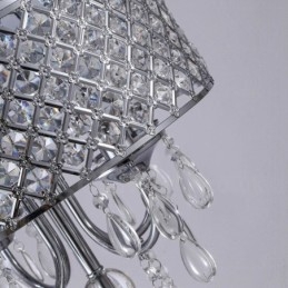 Lampada a sospensione contemporanea 1 luce con paralume in cristallo E14 Ø40 cm H45 cm