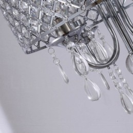 Lampada a sospensione contemporanea 1 luce con paralume in cristallo E14 Ø40 cm H45 cm