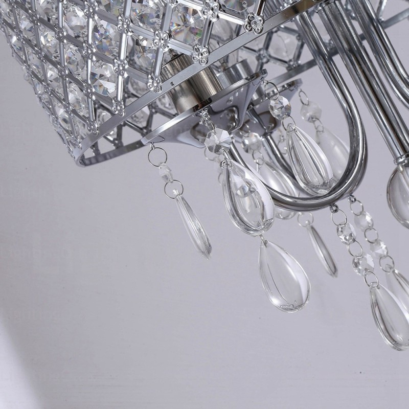 Lampada a sospensione contemporanea 1 luce con paralume in cristallo E14 Ø40 cm H45 cm