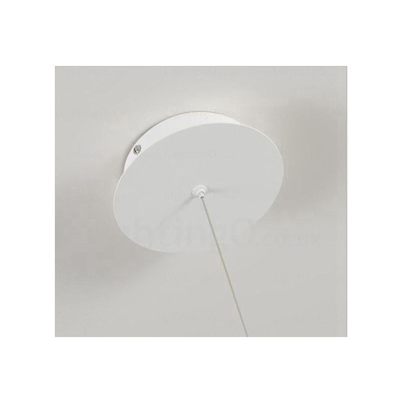 Lampada a sospensione moderna contemporanea a 2 luci con paralume in acrilico, diametro 30 cm