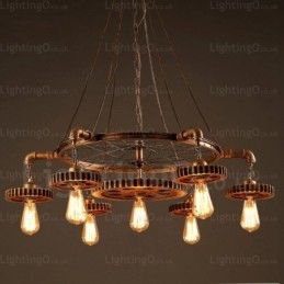 Lampada a sospensione vintage retrò a 7 luci E27