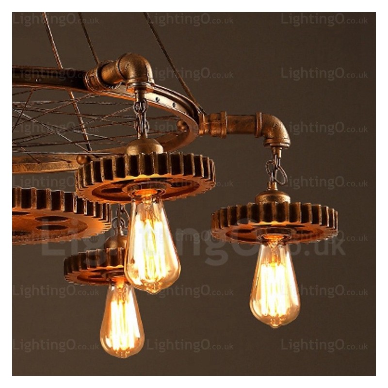 Lampada a sospensione vintage retrò a 7 luci E27