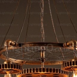 Lampada a sospensione vintage retrò a 7 luci E27