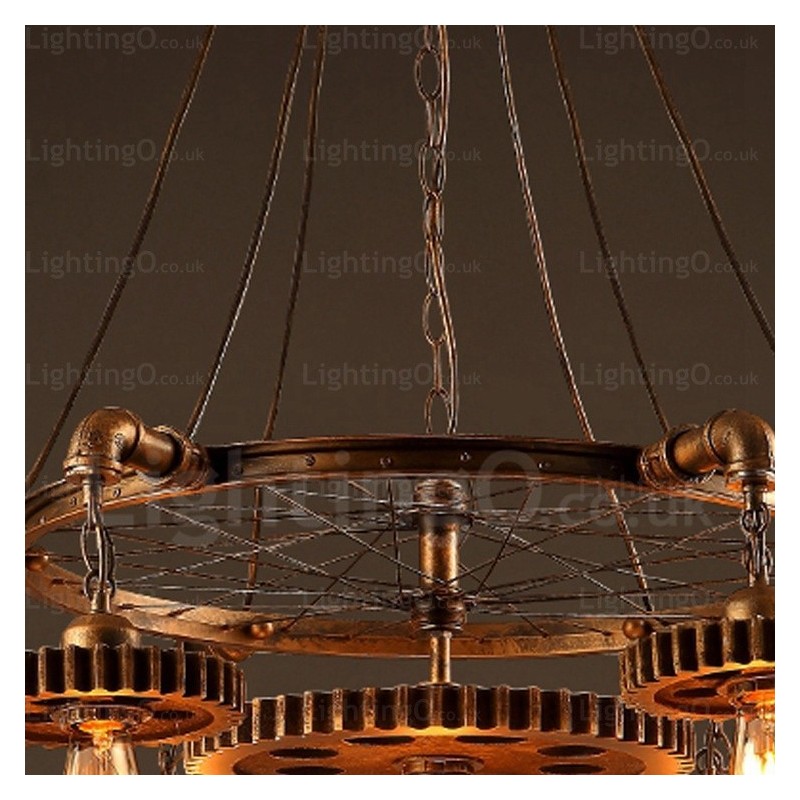 Lampada a sospensione vintage retrò a 7 luci E27