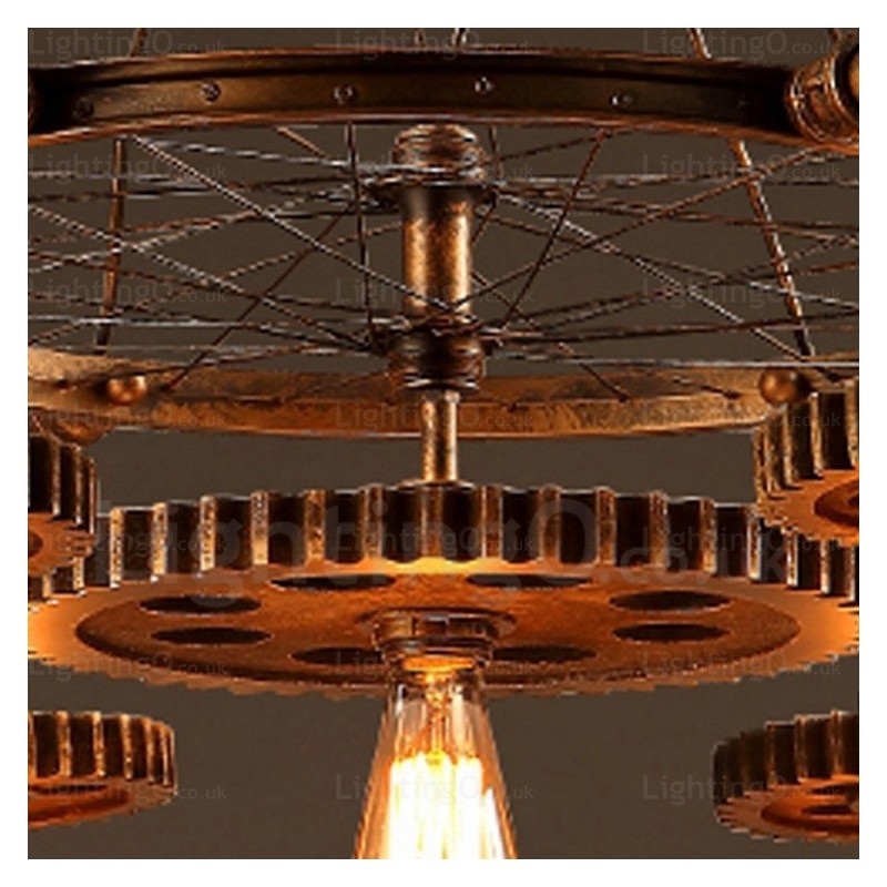 Lampada a sospensione vintage retrò a 7 luci E27
