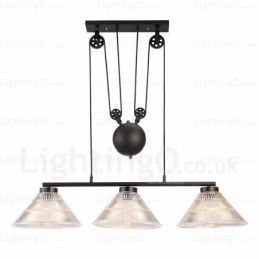 Lampada a sospensione moderna contemporanea 2 luci paralume in vetro E27 83 cm