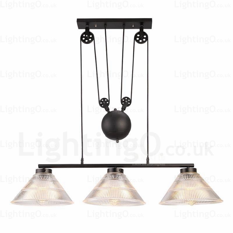 Lampada a sospensione moderna contemporanea 2 luci paralume in vetro E27 83 cm
